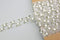 White Fabric Flowers Trim Mini Flowers Tiny Flowers on Organza Trim Flower Trim 1.5 inches width x 6 yards ATN00649